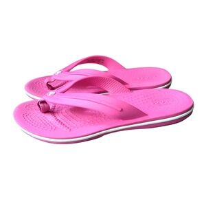 Crocs Little Girl Pink Flip Flops 12C
